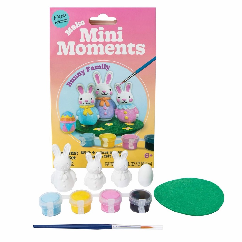 Mini Moments Bunny Family Craft Kit Paint Your Own NWT